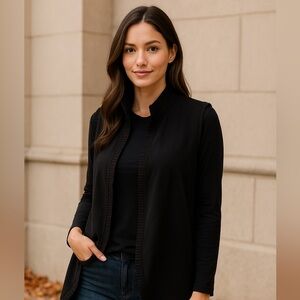 🖤 🖤  Chico's Black Vest - Size 1  🖤  🖤